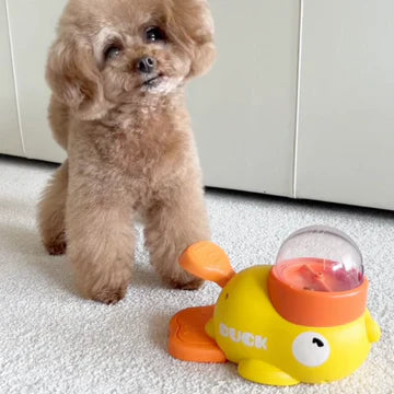 Duck Shaped Cat & Dog Toy Treat Dispenser