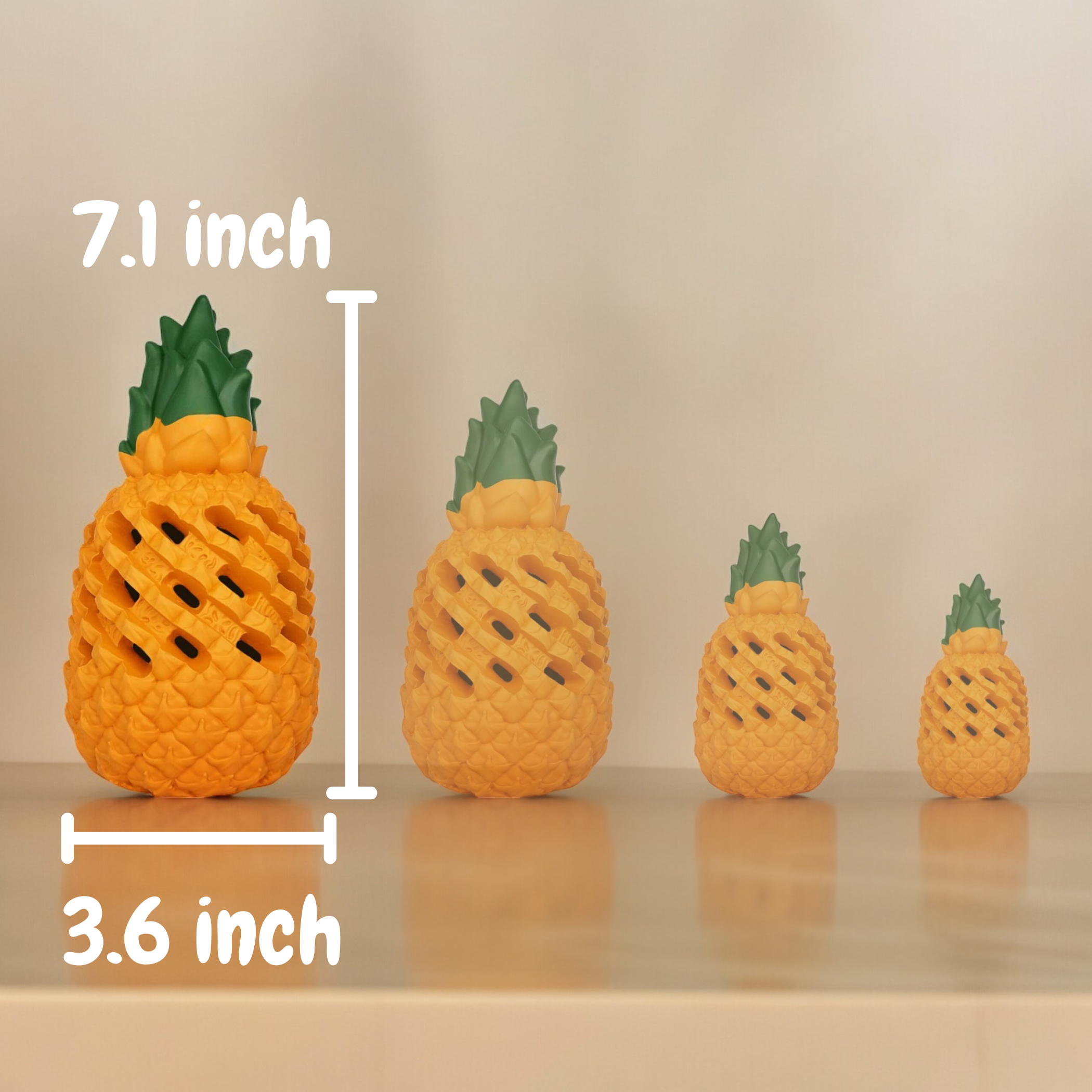 Pineapple Treat Dispensing Dog Toy for Aggressive Chewer