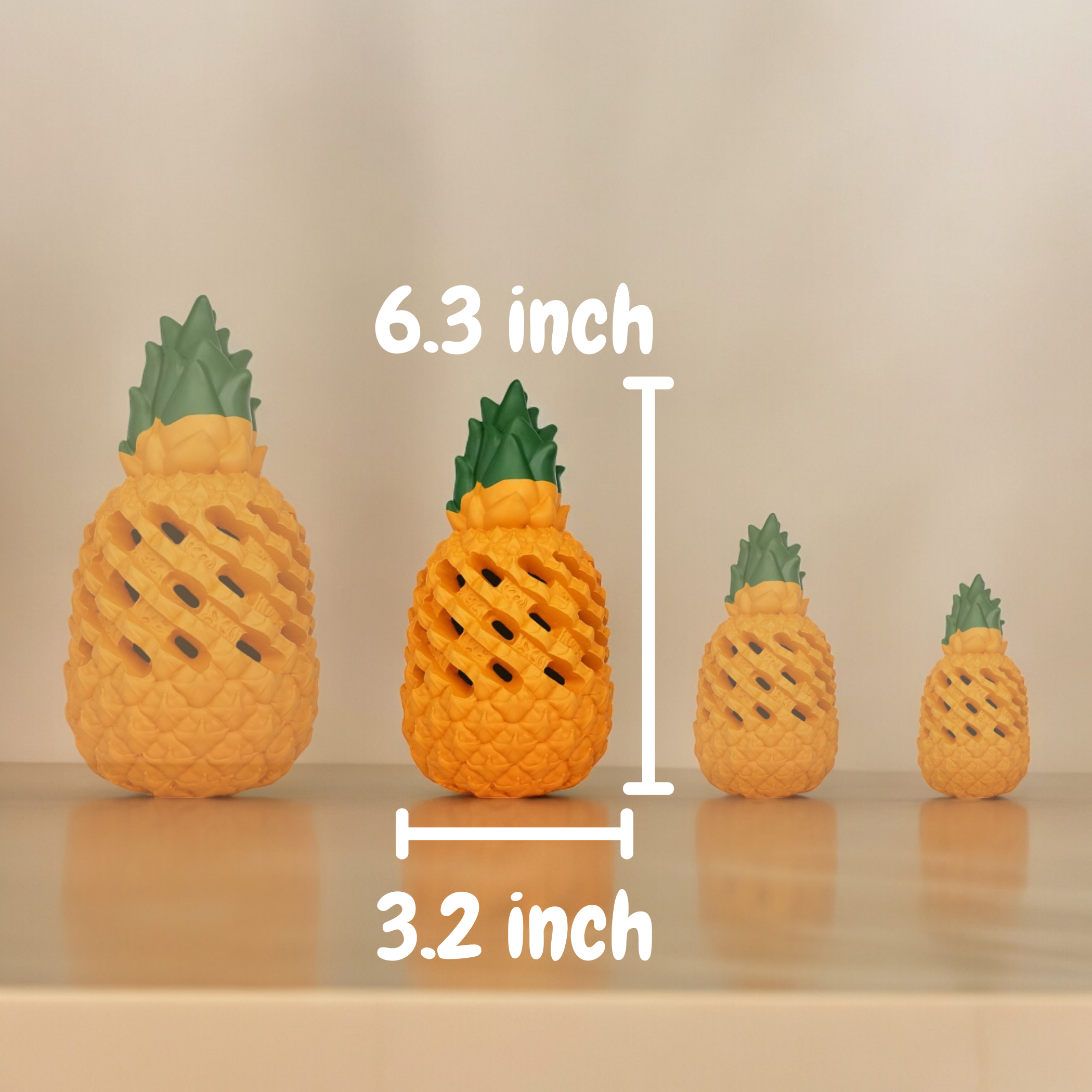 Pineapple Treat Dispensing Dog Toy for Aggressive Chewer