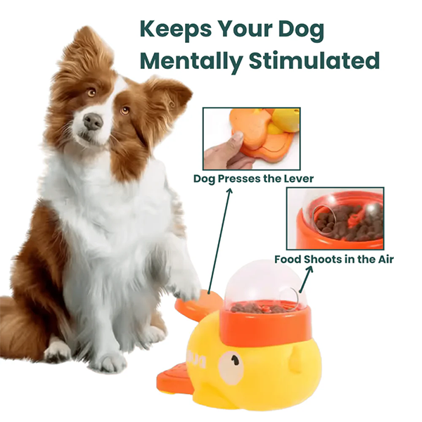 Duck Shaped Cat & Dog Toy Treat Dispenser
