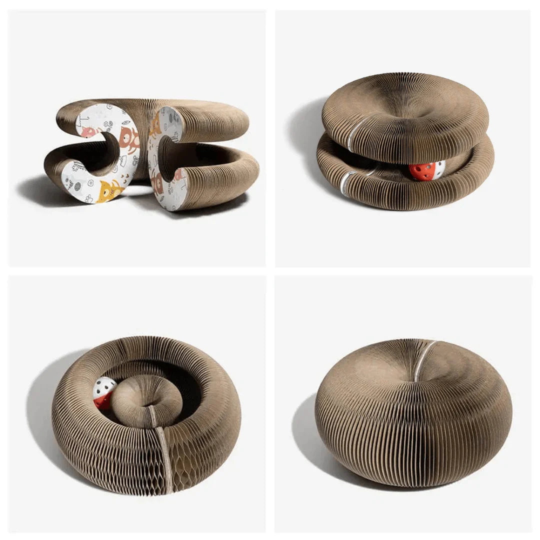 Kitty Kurlz Accordion Magic Organ Cat Scratcher Toys for Indoor Cats