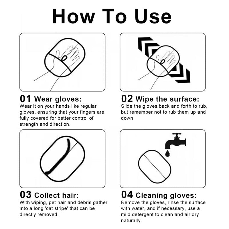 Electrostatic Gloves Pet Hair Removal